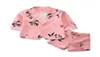 Kläderuppsättningar 2021 05y Fashion Kids Baby Girl Floral Print Pink Button Coats Topshorts Toddler Autumn Girls Suit 2st Outfits Se9984091