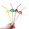 24 Färgglada Hawaiian Style Fruit Glow Paraply Straw Sticks - Det bästa valet för fester!
