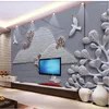 Wallpapers 3D Aangepaste behang Landschap schilderen Relief Achtergrond Wall Living Room TV Decoratief