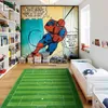 Fotbollsplan fluffig matta vardagsrum plysch matta för barn sovrum hårig fotmatta världscup mjuk barnkammare för barn