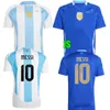 Ny 2024 2025 AGT Soccer Jerseys Fans version Mac Allister Dybala di Maria Martinez de Paul Maradona Men Women Football Shirt Blue 24 25 Kids Kit