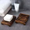 Soofes de madeira de bambu naturais Palinhas de sabonetes bandeja de capa de sabão de auto -drenagem para lavar os sabonetes para chuveiro para chuveiro, banheiro