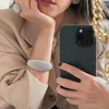 Bangle Huanzhi gruba metalowa kulka otwarta bransoletka Chunky dla kobiet dziewczęta ciężkie przesadne punkty w stylu biżuterii w stylu vintage prezenty 2024