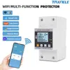 63a Tuya Wifi Smart Earth Felt Over Under Tension Protector Relay Circuit Breaker Timer Energy Power KWH METER SMART Life