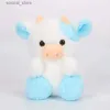 Stuffed Plush Animals Adorable 7.87in Colorful Strawberry Dairy Cow Plush Toy - Perfect Birthday Christmas Gift for Kids Room Decor! L411