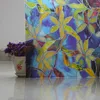 Window Stickers 45x100cm PVC Orchids Stained Glass Decorative Film Frowed Privacy Cling Badrumdekor