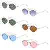 Sunglasses Retro Hexagon Vintage Trendy UV400 Protection Rimless Sun Glasses 2000s Shades Beach/Travel/Streetwear