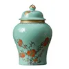 Bocal en céramique Ginger Rangement en porcelaine Jar Vase Vase décoratif Vase Vase Tea Storage pour chambre de travail de la ferme.