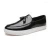 Casual schoenen Zapatos de Hombre Loafers heren Tassel slip-on comfortabele mannen Leather Fashion Oxford groot formaat 38-47