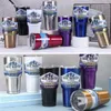 Bouteilles d'eau 30 oz tasses thermiques en acier inoxydable Sports en bouteille avec de la paille durable pour l'exercice