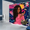 Traditional Classic African American Women Shower Curtain Sets 4pcs For Bathroom Decor