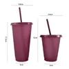 Water Bottles Gifts With Straws Lid Reusable Personalized Cold Drink Tumbler Straw Drinking Cup Plastic Tumblers Flash Powder Bottle