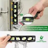 Huepar magnetische torpedo-niveau Inclinometer 4 Bubbles Spirit Level Meet Tools met V-Groove en Magnet Track Angle Finder