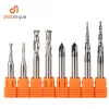 CNC Solid Carbide engraving bits milling cutter woodwork set 3.175mm 6.35mm 6mm shank router bits for carving wood tools