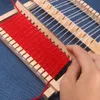 QJH Mini Weaving Loom Kids Multi-Craft Wooden Knitting Looms Set Weaving Loom Wooden Spinning Wheel DIY Woven Set for Beginners