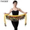 Adulte Bling Coin Belly Dance Wrap Belt Colorful Women Sequins Bellydance Hip Scarf Costumes for India Oriental Dancing Ten et