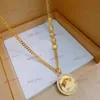 Gold 18K, collier de créateur pour hommes, Mythologie classique Portrait sculpté, collier pendentif, mode, haute qualité, ne se fanent pas, neutre, couples du même, le meilleur cadeau