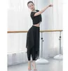 Bühnenbekleidung Latin Dance Pant Rock Training Kleid modernes Kostüm Lang Gaze Hosen Ballettpraxis