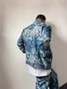 Men's Jackets designer Coats 23FW Fashionable New Chessboard Pattern Drifting Dyeing Wash Letter Jacquard Pattern Denim Set Coat for Men Women Coat tops
