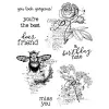 MangoCraft Vintage Bees And Flowers Clear Stamps Stencil For Decor Autumn DIY Scrapbooking Embossing Silicone Stamps Paper Cards