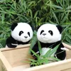 Poux en peluche de haute qualité fait à la main mignon Huahua géant panda en peluche poupée mignonne animale en peluche panda bébé jouet en peluche meilleure fille cadeau j240410