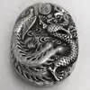 Decorative Figurines Antique Distressed Creative Calligraphy Materials Cooperized Silver Dragon And Phoenix Large Cover Table Length About
