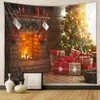 Weihnachtsdekoration Wandteppich Wand Hintergrund Wandteppiche Tuch geeignet für das Wohnzimmer Wohnzimmer R0411