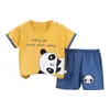 T-shirts zomer kinderen cartoon cartoon korte mouw pak katoen t-shirt jongens en meisjes kleren baby kinderen kleding shorts babykleding 240410