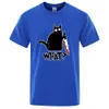 T-shirt masculin matériau respirant couteau chat imprimé t-shirt surdimensionné de chemise décontractée décontractée t-shirt t-shirt mâle