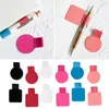 Portable Pen Clip PU Leather Pen Holder Self Adhesive Pencil Elastic Loop Cover Ring for Notebook Journal Clipboard Stationery