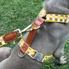 Dog Collars Loudik-Large Harness Leash Set Personalized ID Name Laser Adjustable Big Pet Collar And Leads Accessories Wholesale