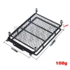 1/10 RC CAR ROCK CRAWLER METAL TACH RACK Bagage Carrier med LED -lampor för Tamiya CC01 Axial SCX10 D90 RC Bagage Rack