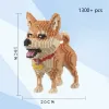 Wist gebouwd Shiba Inu Dog Model Mini Building Block Toy Set voor Kid Adult Beginner Teddy Hughes Corgi Collie Pet Cat Style Brick