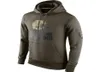 Bluza Browns Olive Salute to Service Ko Performance American Football Hoodie4877050