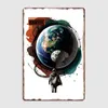 Piano Planet Earth Poster Plaque Murale Painting Mural Painting Poster Poster Pub Stagno Poster