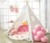 135cm Teepee Tente pour enfants Enfants pliables 039s jouent des tentes de maison pour fille garçon intérieur wigwam jouer des jouets de maison pour child4763645