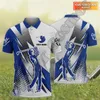 Nom personnalisé Mesh Golf Player Golf Golfer Vintage Tattoo Retro 3dprint Harajuku Summer Casual Short Sleeves Polo A9