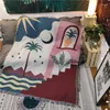 Filtar Medelhavslitteratur Konst Filt Homestay Dekorativ hängande Tapestry Sofa Couch Cover Landscape Nedelarbetet TASSEL TASSEL