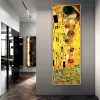 Gustav Klimt Kuss Canvas Malerei Wandkunst abstrakte Goldküsse Paare und Drucke für das Wohnzimmer moderne Wohnkultur