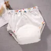 Pantolon 4pcs/lot bebek pamuklu su geçirmez pantolon bebek bezi yeniden kullanılabilir bez bebek bezi yıkanabilir bebek çocukları iç çamaşırı pantolon