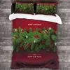 Set di biancheria da letto 3d foglio di letto del letto natalizio Babbo Natale con coperchio cuscino Polyester Leding King Twin Home Decor Donne Donne