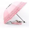 Parapluie de dentelle blanche sac à dos féminin lolita sortant parapluie de plage portable belle