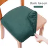 Velvet stoelbedekking eetstoel deksel niet -slip stoelen protector slipcover polyester gemakkelijk gemonteerd voor kantoor keuken banketfeestje