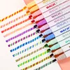 6/10/12pcs/Set Double Head Magic Highlighter Fluorescent Marker Pen Set Color Changing Paint Pen Drawing Tool School Stationer