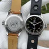 Wristwatches 39MM case NH35 10mm crown leather strap sapphire 316 stainless steel case C3 luminous steel SD1906 mens diving