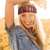 Neues afrikanisches Stirnband Stretchy Boho Print Hairband Yoga Running Sports Workout Head Grip Band Elastic Turban Headwaps