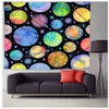 Planet Wall Tapestry Huile Paint