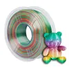 Filamento arcobaleno PLA 250G STAMPA 3D SETA PLA FILAMENTO 1,75MM TRICOLOR PLA SILAMENTO SILK FILAMENTO 3D SHINY SHINY 2COLOUR FILAMENT RESINA