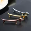 Alloy Dachshunds Dog de veio selvagem Chapote de veio coreano Portador de pauzinho rosa ouro banhado prateado ornamento de natal gigante