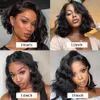 Bob Wig Body Wave Lace Pront Human Hair Rigs for Women Clucked Brazilian Hair 13x4 HD Lace Brontal Brontal 5x5 Lace Closure